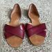 Madewell Shoes | Madewell The Thea Crisscross Strap Slip-On Leather Flat Sandals - Size 7 | Color: Purple/Red | Size: 7