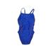 Speedo One Piece Swimsuit: Blue Solid Swimwear - Women's Size 8