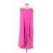 Joseph Ribkoff Casual Dress - Shift Crew Neck Sleeveless: Pink Solid Dresses - Women's Size 6