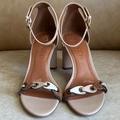 Coach Shoes | Coach Link Ankle Strap Leather Sandals Beechwood/Saddle/Chalk Size 5 | Color: Brown/Tan | Size: 5