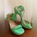 Anthropologie Shoes | Anthropologie Vicenza Strappy Platform Heels- Spring Green Size 8 New W/O Tags | Color: Green | Size: 8