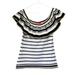 Lilly Pulitzer Tops | Lilly Pulitzer Perelle Off The Shoulder Striped Ruffled Sweater Tank Top Medium | Color: Black/White | Size: M