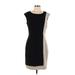 Calvin Klein Casual Dress - Sheath Scoop Neck Sleeveless: Black Solid Dresses - Women's Size 10