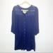 Anthropologie Dresses | Anthropologie | Embroidered Button Down Dress | Color: Blue | Size: 2