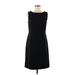 Ann Taylor LOFT Casual Dress - Sheath: Black Solid Dresses - Women's Size 6