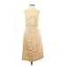 Ann Taylor Casual Dress - Party Square Sleeveless: Tan Dresses - Women's Size 2 Petite
