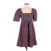 Draper James Casual Dress: Purple Floral Motif Dresses - Women's Size X-Small