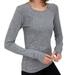 Athleta Tops | Athleta Fastest Track Long Sleeve In Grey Heather Xs | Color: Gray | Size: Xs