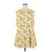 Rare Editions Casual Dress: Yellow Floral Motif Dresses - Women's Size 14