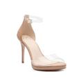 Jessica Simpson Shoes | Jessica Simpson Womens Beige Padded Daisile Round Toe Stiletto Heeled Sandal 7 M | Color: Tan | Size: 7