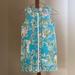 Lilly Pulitzer Dresses | Lilly Pulitzer Originals Girls Shift Dress Blue Jungle Glam Print W Ruffle Sz 10 | Color: Blue/Green | Size: 10g