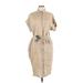 Lauren by Ralph Lauren Casual Dress - Shirtdress: Tan Dresses - Women's Size 12
