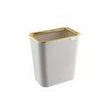 Kitchen Bin Waste Paper Bin Household Trash Can Living Room Cream Style Bedroom Modern Simple Square Without Cover Plastic Square Bedroom Bin Office Bin (Color : A, Size : L)