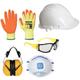 Everyday Safety PPE Workwear Kit - Safety Gloves, Helmet, Spectacles, Respirator & Ear Protectors