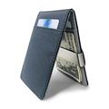 N/A Men's Thin Bifold Money Clip Leather Wallet with a Metal Clamp Female ID Credit Card Purse Cash Holder (Color : C, Size : 11.5 * 8cm)