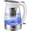 Kettles,1.7L Glass Kettle,Eco Water Kettle with Illuminated Led, Bpa Free Cordless Water Boiler with Stainless Steel Inner Lid & Bottom hopeful