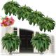 UV Resistant Lifelike Artificial Boston Fern, Boston Fern Artificial Outdoor Plants Large, Faux Ferns For Outdoor Planter Large, Fake Fern Artificial Ferns For Outdoors (17" 28 leaves, 4pcs)