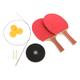 Milisten 3pcs Shaft Table Tennis Table Tennis Equipment Table Tennis Paddles Pong Sports Toy Table Tennis Trainer Pong Trainer Machine Robot Toys Red Indoor Wooden Pong Paddle