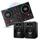 Numark Party Mix II & BX3 - Einsteiger DJ Controller Set mit eingebauten DJ-Lichtern & DJ-Mixer und zwei Aktive 120-Watt Lautsprecher
