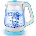 Kettles,1.5L Glass Electric Kettle,Eco Water Kettle, Bpa Free Cordless Water Boiler with Stainless Steel Inner Lid Bottomfast Boil Auto-Off Boil-Dry Protection,1200W hopeful