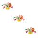 Toyvian 3 Sets Chichele Toys Pretend Vegetables Fruits Toys Suit Toys Suits for Play Food for Suits Child Blush Wooden Fruits and Vegetables