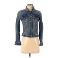 J.Crew Denim Jacket: Short Blue Print Jackets & Outerwear - Women's Size X-Small