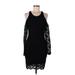 Jump Apparel by Wendye Chaitin Cocktail Dress - Sweater Dress: Black Dresses - Women's Size 11