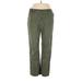 Jones New York Signature Khaki Pant Straight Leg Boyfriend: Green Solid Bottoms - Women's Size 16