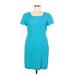 Sara Campbell Casual Dress - Shift: Teal Dresses - Women's Size 8