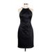 Eliza J Cocktail Dress - Sheath: Black Solid Dresses - Women's Size 6