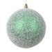 Vickerman 4.75" Green Matte Snow Covered Ornament, 4 per bag.