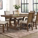 Furniture of America Agio Transitional Brown 5-Piece Expandable Dining Table Set