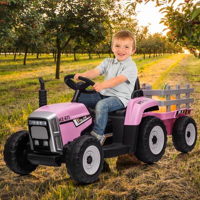 12V 25W Ride on Tractor with Trailer & Remote Control