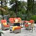 XIZZI Outdoor Patio Furniture 7-Piece Conversation Sofa Set with Fire Pit