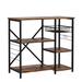 FANGCHANG Wood Kitchen Bakers Storage Shelf w/ Large Capacity & Multi-Purpose Design Wood in Brown | 32.72 H x 35.43 W x 15.75 D in | Wayfair