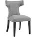 Lefancy.net Lefancy Curve Dining Side Chair Fabric Set of 2 in Gray | Wayfair 665924606099