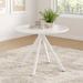 Sunon Round Solid Wood Dining Table Wood/Metal in White | 29.53 H x 39.37 W x 39.37 D in | Wayfair DT004.10-WH-WH