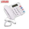 Telefono con cavo con pulsante grande telefono fisso da tavolo supporto telefonico vivavoce/Redial/Flash/quadrante di velocità/controllo del Volume dell'anello