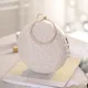Bling Perle Taschen für Frauen Kleine Runde Form Kupplung Tasche Diamant Luxus Designer Handtasche Weibliche Abend Kupplung Hochzeit Tasche Z248