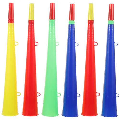 6 Stück Vuvuzela Stadion Hörner Trompete Spielzeug Fußball Horn Trompeten Signalhorn für Spiele