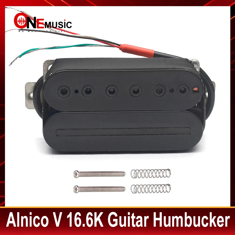 Alnico V E-Gitarre Humbucker-Klinge/Sechskantschraube, Einstellung mit 4-Leiter-Kabel/Spulensplitting Alnico 5, Schwarz 7,5 K / 16,6 K Image