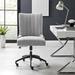 Everly Quinn Empower Channel Tufted Fabric Office Chair Wood/Upholstered in Gray/Black | 22 W x 27 D in | Wayfair D7993EE0FBB34A7C8F85CB8FA23499DD