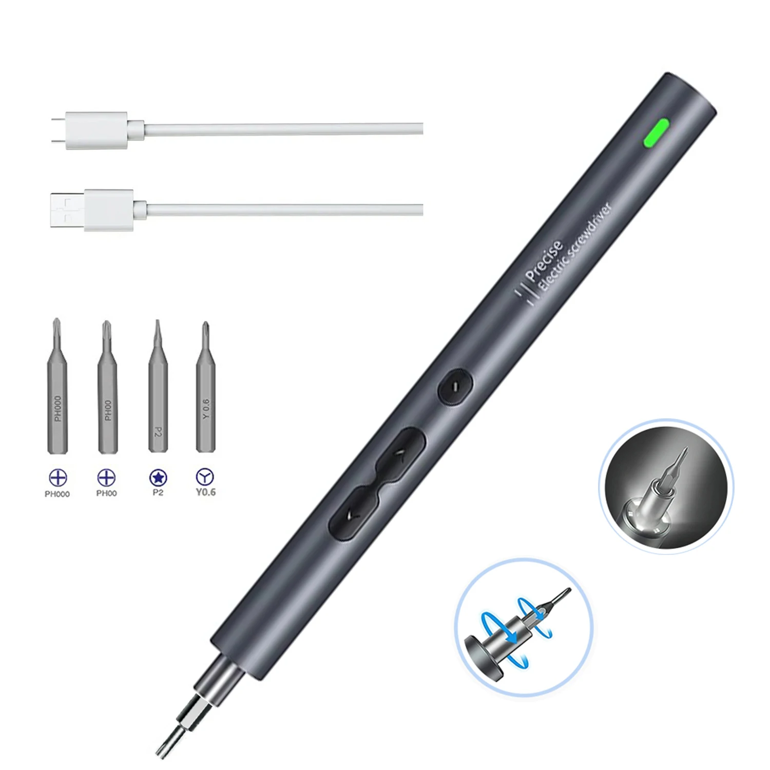 Präzisions-Elektroschrauber-Set, 6-in-1, N20, Elektrowerkzeug-Sets, wiederaufladbar, kabellos, kabellos, magnetisch, Mini, kleine Bits für Xiaomi Image