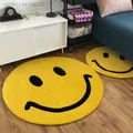 Nette Runde Teppich Klassische Gelb Smiley Teppich Kinderzimmer Nacht Teppich Schlafzimmer Teppich