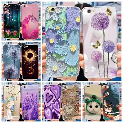 Für Apple iPhone 6 6S Plus Fall Neue Mode Gemalt Abdeckung Klar Silikon Telefon Fall Für iPhone 6 Plus iPhone6 S weiche Fundas Capa