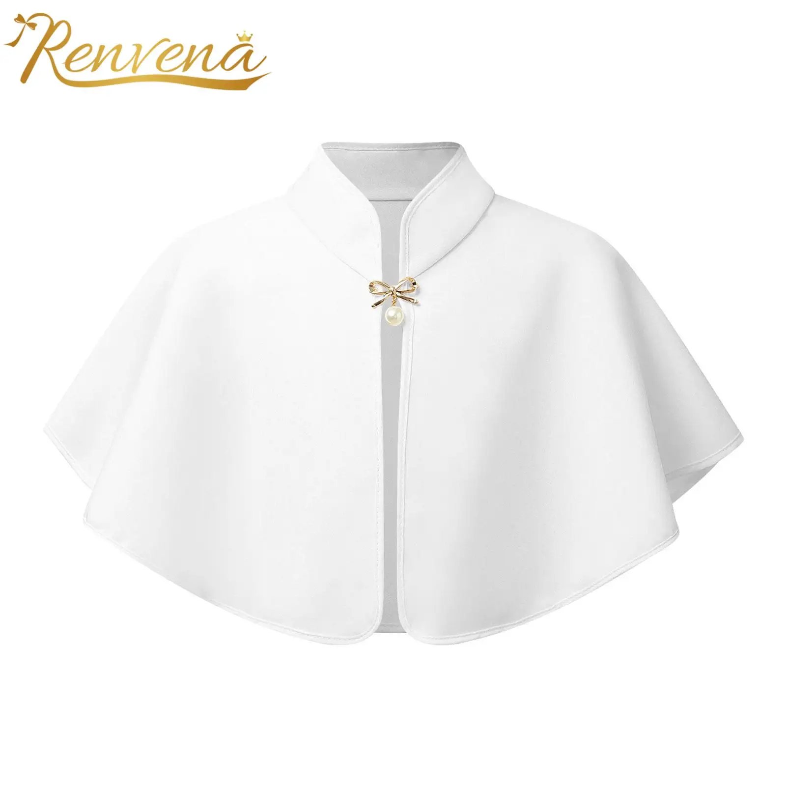 Weißer eleganter Bolero für Kinder, Blumenmädchen-Schal, vorne offen, Strickjacke, Abendumhang, Prinzessin, Hochzeit, Party, Kleid, Accessoire