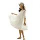 Robe d'été en dentelle blanche pour adolescentes vêtements de fête pour enfants 2 couches coton