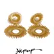 Yhpup-Boucles d'Oreilles Pendantes Fleur de Soleil en Acier Inoxydable Bijoux Imperméables en Métal