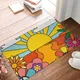 Paillasson antidérapant motif marguerite fleur soleil tapis de salon chambre à coucher