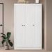 Red Barrel Studio® 3-Door Shutter Wardrobe w/ Shelves in White | Wayfair 7D42F4AB68E64AB0B96F1189405A93D3